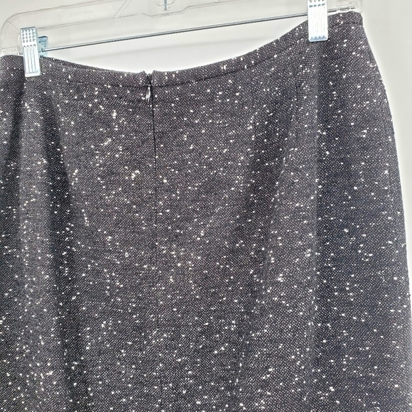 Lafayette 148 New York Virgin Wool Mix Black / White Tweed Pencil Skirt - Picture 4 of 9